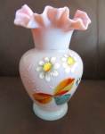 Click to view larger image of Victorian Enameled Cased Glass Vase (Image6)