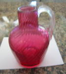 Click to view larger image of Vintage Cranberry Glass Jug (Image2)