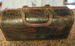 Click here to enlarge image and see more about item doctorbag090912: Cowhide Doctor's Bag Vintage