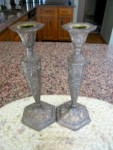 Click to view larger image of Dutch Silver Antique Candlesticks (Image2)