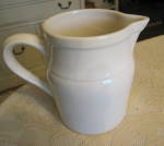 Click to view larger image of Friendship Pottery White Pitcher (Image6)