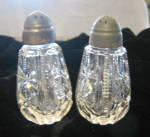 Click here to enlarge image and see more about item gshakers5014: Vintage Cut Glass Shakers