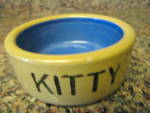 Click here to enlarge image and see more about item kittybowl0215: Vintage English Kitty Bowl