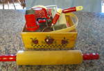Click here to enlarge image and see more about item kredgadgets3013: Vintage Red Theme Kitchenware