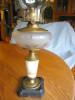 Click to view larger image of Antique Painted Queen Anne Oil Lamp (Image2)
