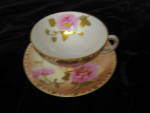 Click to view larger image of Vintage Enameled Pink Lotus Teacup (Image4)
