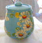 Click here to enlarge image and see more about item uhlcookie2013: Vintage Blue UHL Ransberg Cookie Jar