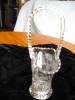 Click to view larger image of Antique Etched Glass Basket Vase (Image5)