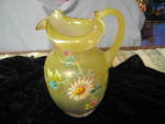 Click to view larger image of Enameled Satin Victorian Glass Pitcher (Image6)