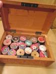 Click to view larger image of Carved Vintage Box with Thread Spools (Image8)