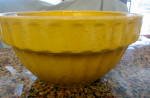 Click here to enlarge image and see more about item yellowware10412: Antiique Yellow Ware Ribbed Bowl