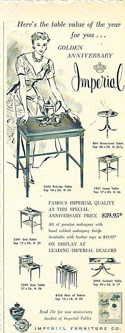 Imperial Furniture Co 1953