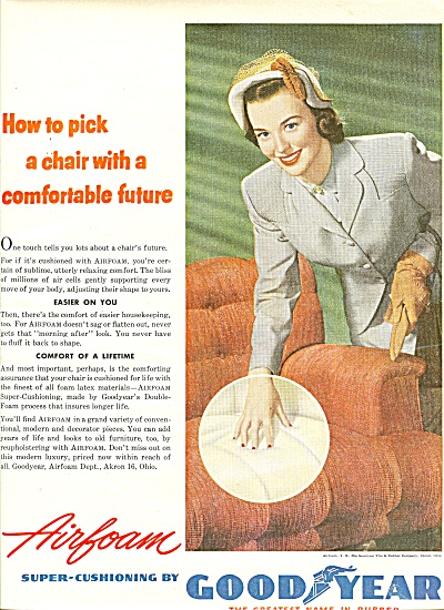 Goodyear Airfoam Ad 1951