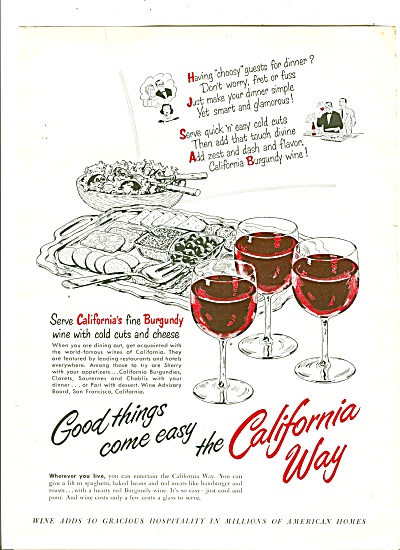 California Way Ad 1952