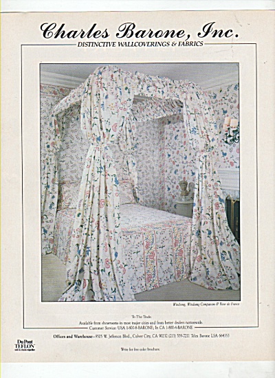 1988 Charles Barone - Century Upholstery Print Ad