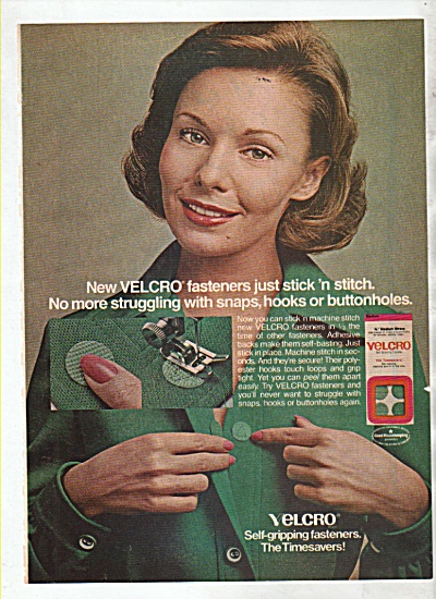 Velcro Fasteners Ad 1974