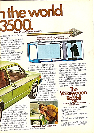 The Volkswagen Ra Bbit Ad 1976