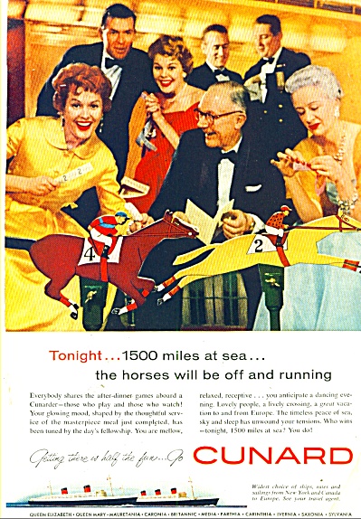 Cunard Lines Ad 1958