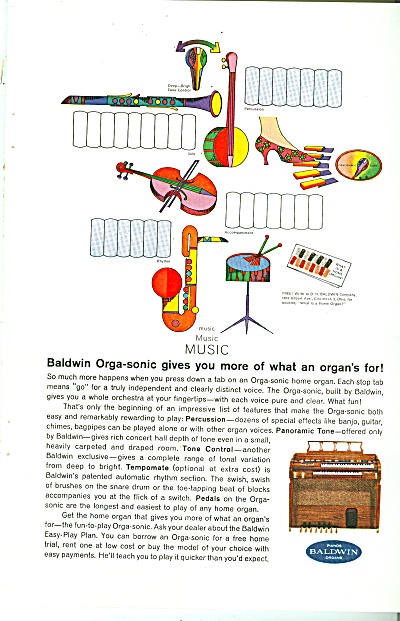 Baldwin Organs Ad 1963