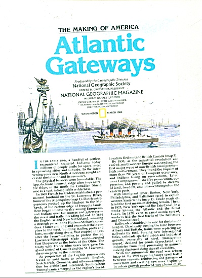 Map Of The Atlantic Gateways - 1983