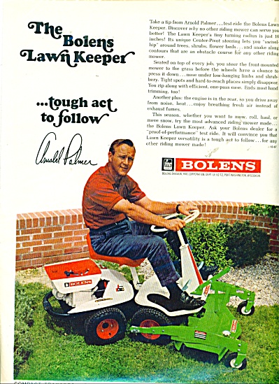 Bolens Tractors Lawn Ad 1969