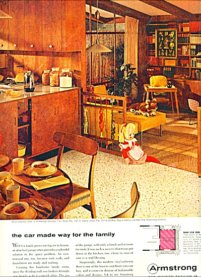 1957 Armstrong Asbestos Excelon Floor Ad