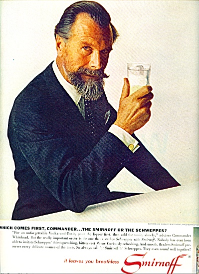 1963 Smirnoff Ad Commander Ed Whitehead