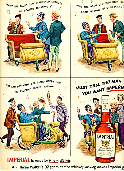 1950 Imperial Whiskey Ad Al Dorne Art
