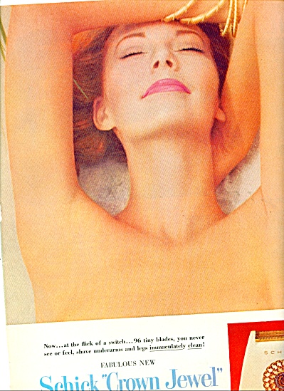 1960 Schick Crown Shaver Ad Suzy Parker