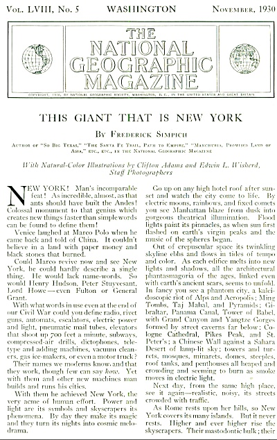 1930 - The Giant That Is New York Story