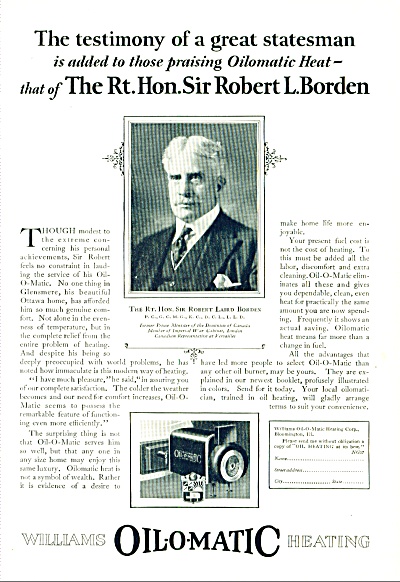 1927 - William Oil-o-matic Heating Ad.