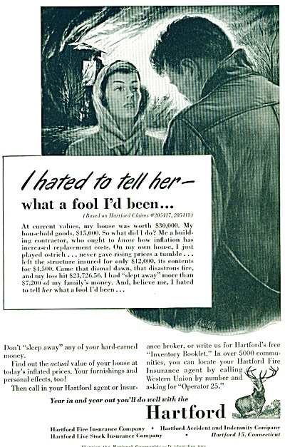 1952 - Hartford Life Insurance Company Ad