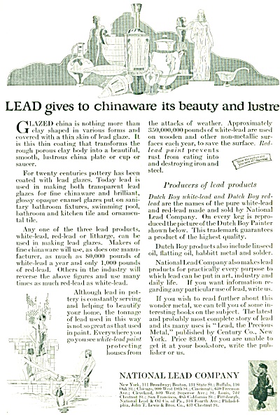 1924 - National Lead Company Ad