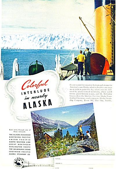 1941 - Colorful Interlude In Alaska Ad