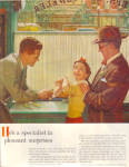 Click here to enlarge image and see more about item 030304BB: 1954 Norman Rockwell ART Watch AD Print