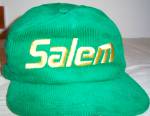 Click here to enlarge image and see more about item 130304SAL: Vintage 1980's Salem Cigarettes Corduroy Green Snapback