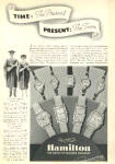 Click here to enlarge image and see more about item HA37: 1937 Hamilton Watch AD 9 VINTAGE MODELS