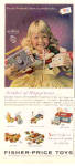 Click here to enlarge image and see more about item K110402M: 1962 Preschool Fisher Price Toys Ad