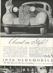 Click here to enlarge image and see more about item MH1522: 1936 Oldsmobile automobile ad