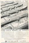 Click here to enlarge image and see more about item MH2049: Italian Line ad 1935 SHIPS LIDO