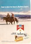 Click here to enlarge image and see more about item MH5928:  Marlboro cigarettes ad 1972 WHOO HOO COWBOY