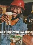 Click here to enlarge image and see more about item MH650: Budweiser beer ad 1977