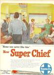 Click here to enlarge image and see more about item MHa43: 1951 Santa Fe Train Super Chief AD 