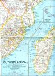 Click here to enlarge image and see more about item PJ398: MAP OF  SOUTHERN AFRICA - 1962