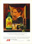 Click here to enlarge image and see more about item R1644: 1964 J & B Scotch Whiskey AD Charles Dickens
