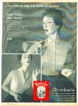 Click here to enlarge image and see more about item R2279: 1955 GIMBELS Springmaid Fashions AD MODEL