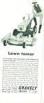 Click here to enlarge image and see more about item R4592: Gravelly  lawn tractor ad - 1963
