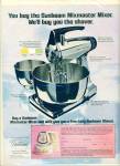 Click here to enlarge image and see more about item R5181: Sunbeam mixmaster mixer ad CHROME MIXER