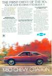 Click here to enlarge image and see more about item R7435: 1980 Chevy Citation ad   1979