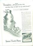 Click here to enlarge image and see more about item Z4959: 1939 IPANA Tooth Paste Vintage WOMAN ART AD